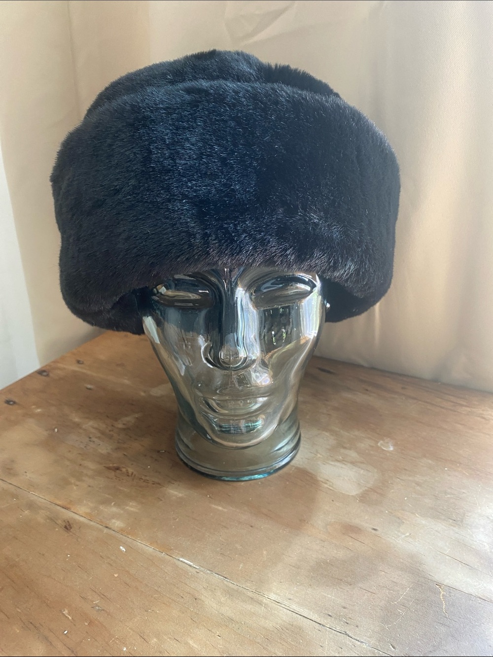 Nine West Black Faux Fur Russian-Style Hat
